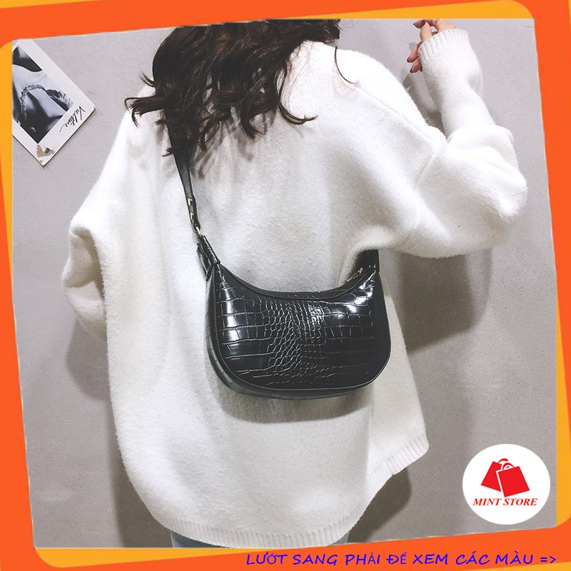 [Mã FASHIONT4WA2 giảm 10K đơn từ 50K] TÚI KẸP NÁCH NỮ VÂN RẮN SUNAKI, TÚI NỮ ĐEO CHÉO DÁNG BẦU QUAI TO BẢN PK 28
